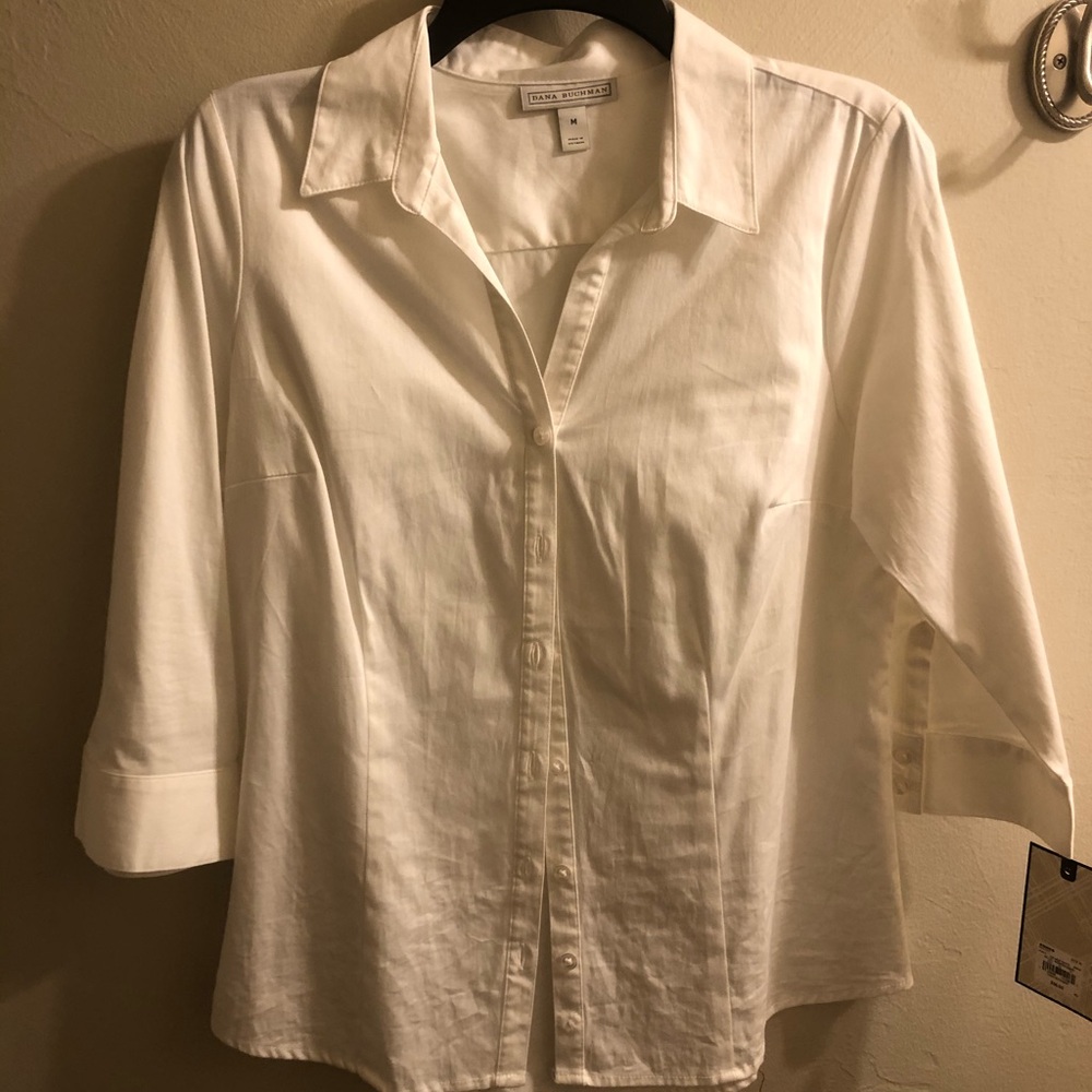 Dana Buchanan NWT button down work blouse